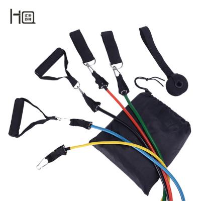 China High Quality Latex Fitness 11Pcs Home Exercise Resistance Bands Set for sale