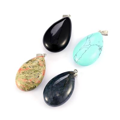 China China Factory Wholesale Crystal Pendants Natural Stone Drop Shaped Natural Stone Pendant for sale