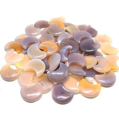 China China Real New Moon Natural Gray Agate 3mm Crystal Ornaments High Quality Stone Small for sale