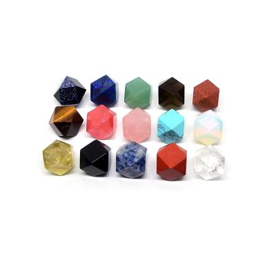 China China polyhedral gemstone dies engraved 14 natrual hedral stone for sale