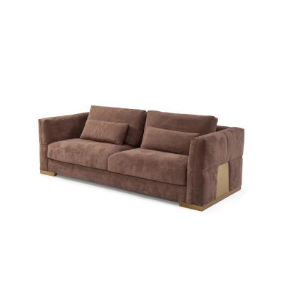 China (Modern 2021 Other Design) OEM Brown Adjustable Lounge Recliner Chesterfield 2 seater fabric sofa for sale for sale