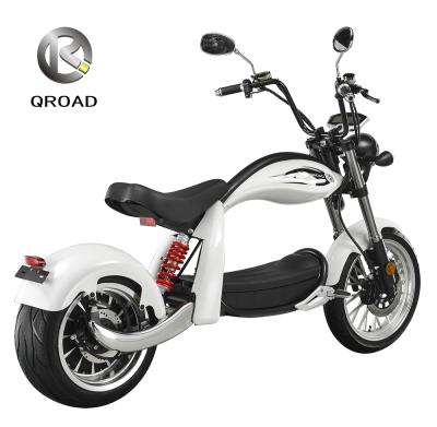 China Factory Two Wheel Unisex QROAD Electric Motorcycle For Adults Citycoco for sale