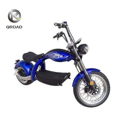 China Citycoco 2000W 2021 New Model 2 Wheel Fat Tire Electric Motorcycle Scooter Unisex Off Road 2 Seat Electric Motorcycle Scooter for sale