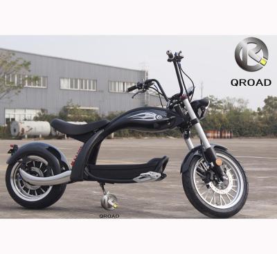 China QROA 3000w Electric Motorcycle Adult Scooter CE Citycoco Front 16inch Rear 13inch 16inch Citycoco Europe for sale