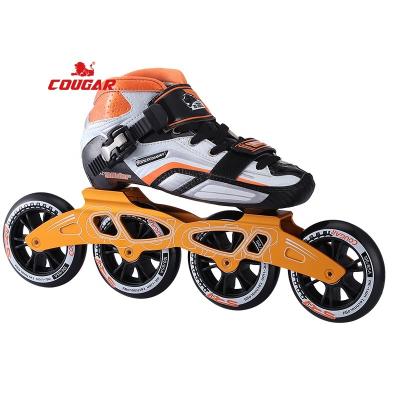 China Speed ​​Skates Cross Carbon Fiber + Glass Fiber Shell High Rebound Wheels Cnc Alu Professional Durable Frame Size 32-35 for sale