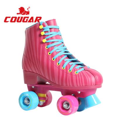 China Roller skates puma women that the colorful girl roller skates quadruple track skates with the high price factory bouncing pink central unit wheels for sale