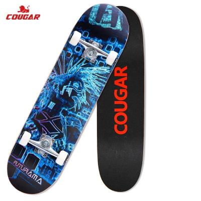 China Adult Skateboard 31 Inch Complete Skateboard Kick Pad Board Dual 7 Layers Maple Deck Skateboard For Kids Beginners for sale