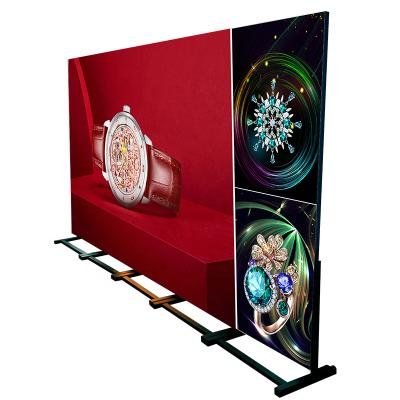 China New Slim Maw Indoor Poster Player Poster LED Display Ultra Widescreen P1.86P2 MOLLARD LED Board Advertising Rolling Billboard for sale