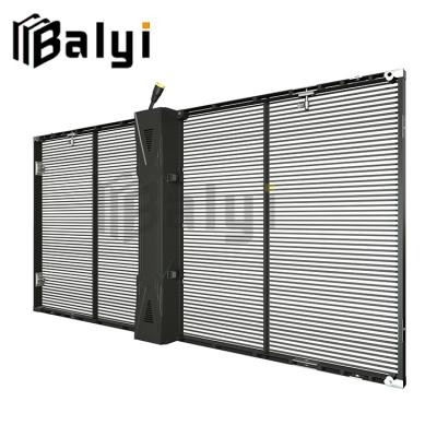 China Indoor Hot Selling P10 Wall Glass Screen Transparent LED Display for sale