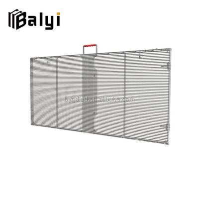 China P3.91-7.8 Video LED Display Screen Ultrathin Transparent Stained Glass LED Panles for sale