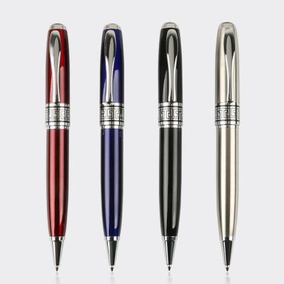 China Big Fat Black Metal Roller Pen Ballpoint Pen With Logo For Business Signature 35 g for sale