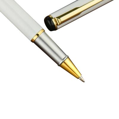 China Nieuwheid Ballpoint Pen Zwart metaal handtekening Pen voor Spot Supplies Lasergravering Logo Gratis reclame Te koop