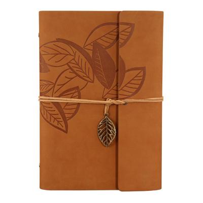 China Paper Cover Custom Hardcover PU Leather Perfect Binding Journals met 80 binnenplaten Te koop