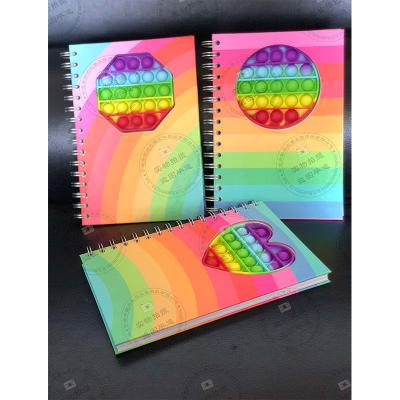 China School-officiële accessoires Hard Cover Spiral Notebook met duurzame siliconen hoes Te koop