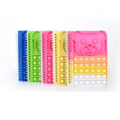 China Customized Pop It Notebook Silicone Spiral Fidget Paper Book for Customer Requirements for sale