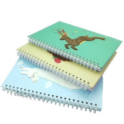 China Logo Hardcover Spiral Bound A5 Notebook with Fabric Cover Custom Printing and Logo for sale