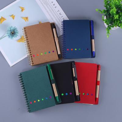 China Handwerkspapier-Bedeckung Portable Notizbücher mit Stift Memo Pad Klebrig Custom Note Pad Geschenk Set zu verkaufen