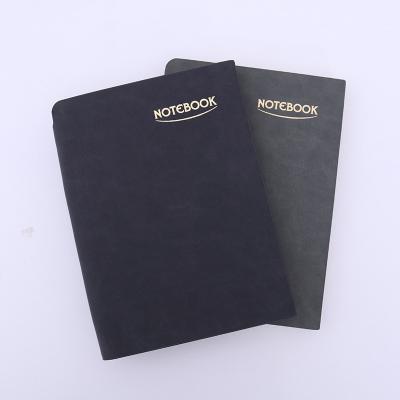 China Customized A5 Wood-free Paper PU Resin Cover Leather Journal Notebook Set With Pen for sale