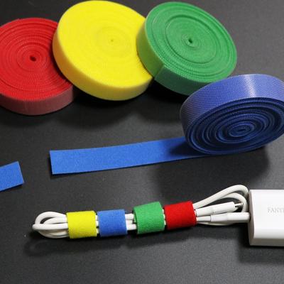 China Double Sided Packing Nylon Colored Hook Loop Strap Hook Band Strap Hook Strap 20mmX100mm Cuttable Viable Loop Strap for sale