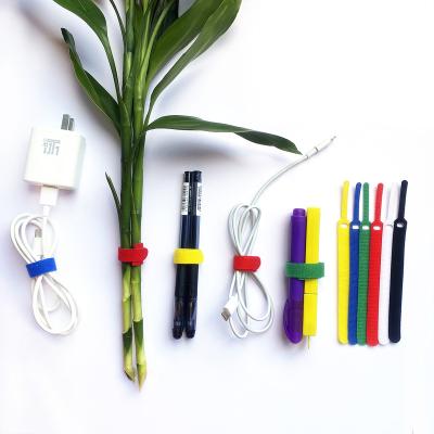 China Viable back to back nylon hook and loop bands with heavy duty adhesive tie band plant ties hook and loop garden backings for sale