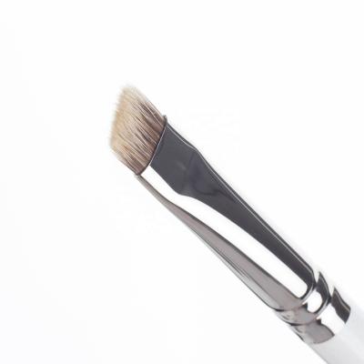 China Angular blush custom logo copper handle olive pahmi natural hair wooden eyebrow brush A20 for sale