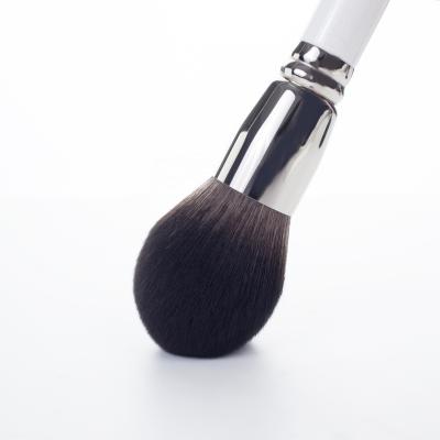 China Custom Round Synthetic Wooden Ferrule Handle Hair Logo Brush Large Powder Brush Round Copper Powder Brush A01 for sale