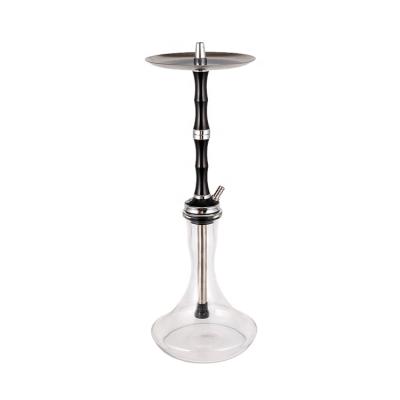 China Shisha Aluminum Stainless Steel Fancy Hole 56cm Yahei Healthy Smoking Customized Clear Glass Single Hookah for sale