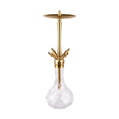 China Customized High Quality Clear Glass Hookah Hookah Shisha Top End Design Stainless Steel Single-Hole Two-Hole Four-Hole Fancy Healthy Smoking New for sale