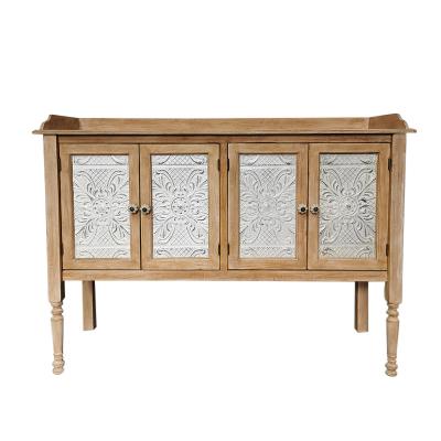 China Retro Southeast Asian Solid Wood Cutout Cabin Porch Cabinet Side Cabinet Drawer Low Beauty Oriental American French Country for sale