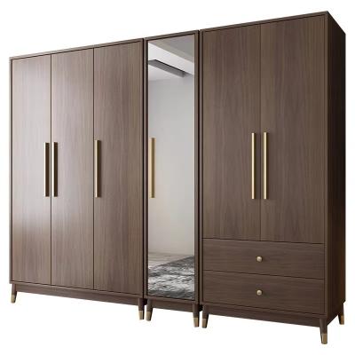 China China Factory Expandable Nordic Minimalist Bedroom Furniture Wooden Combination Home Wardrobe With Sliding Door for sale