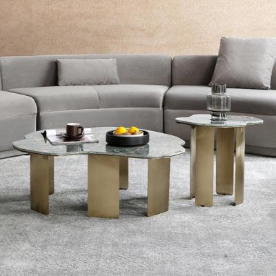 China Other Amazon Italy style hot selling coffee table chipped stone table centerpiece indoor promotional built-in free standing table set for sale