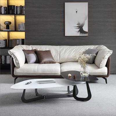 China Customizable Living Room Irregular Natural Marble Coffee Table Steel Tables Besides Sofa for sale