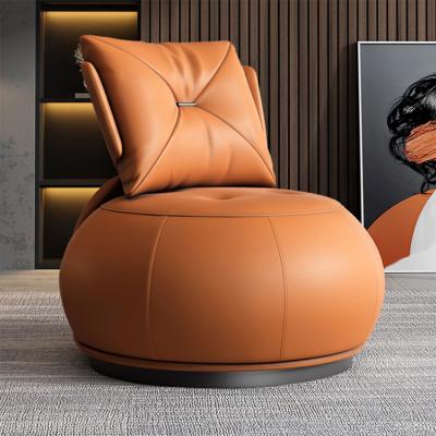 China Modern Convertible Furniture Upholstery Leisure Lounge Chair Stuffed Armless Around Leather Lounge Chairs for sale