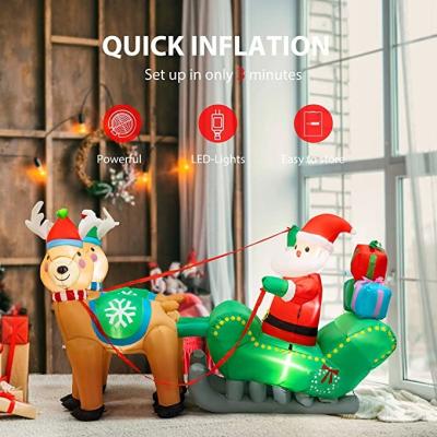 China Advertising Outdoor Decor Inflatable Party Event Decoration Inflatable Christmas AMPMOUTDOOR Santa Claus for sale