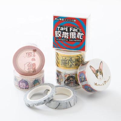 China ANTISTATIC Custom DIY Colored Decoration Japanese Adhesive Washi Paper Masking Tapes for sale