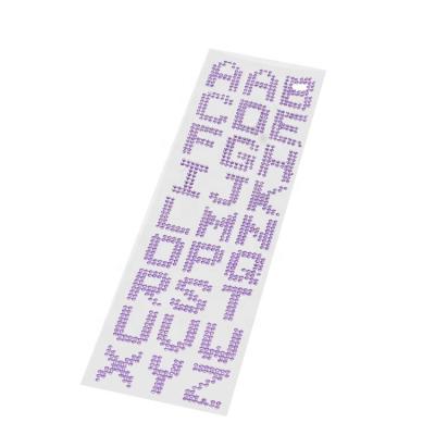 China Decorative Custom Acrylic Diamond Crystal Rhinestone Bling Letter Stickers for sale