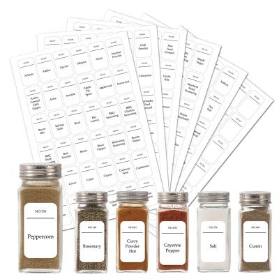 China Kitchen waterproof environmental oilproof waterproof programmable spice label for jars for sale