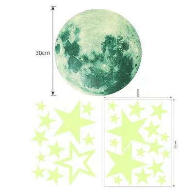 China Wholesale Colorful WALL STICKER Moon Star Wall Glow in the Dark Stickers for Kids Room for sale