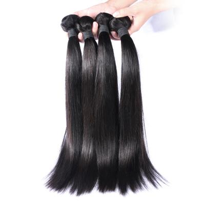 China Silky Straight Wave Ready To Ship 100% Indian Black Silky Straight Double Drawn Hair Bundles Hair Grade 10a 12a for sale