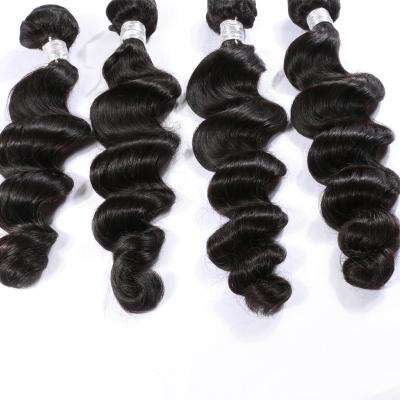 China Loose Curl Unprocessed 100% Virgin Cuticle Aligned Hair Brazilian Hair Bundle Deals Loose Curly Hair Bundles for sale