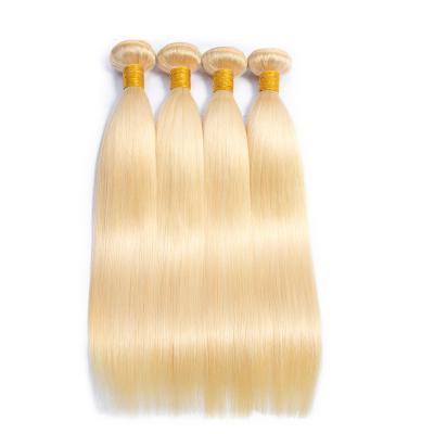 China Silky Straight Wave Blonde Raw Virgin Hair Cuticle Aligned 613 Bundles With Headband for sale