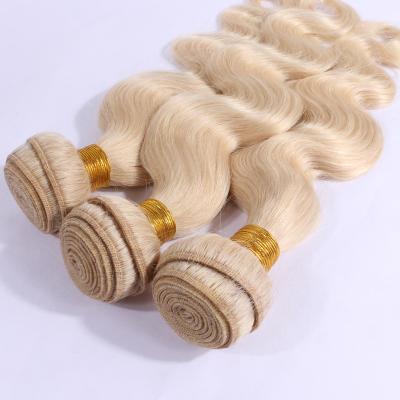 China Straight and Body Wave Ready in Stock Fast Shipping Brazilian Bundle Hair Extension Blonde Straight and Body Wave for sale