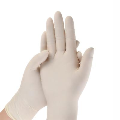 China Blue Latex Gloves Anti-Slip High Risk Examination Gloves & For NC Full Powdered 100pieces A Grade Of Textued NBR Latex; GUA M=4.5g for sale