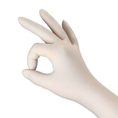 China 2022 New Disposable Waterproof White Latex Gloves Anti-slip High Quality Sterile Examination Gloves for sale