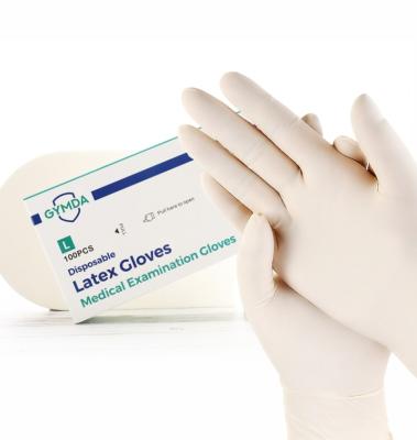 China Anti-Slip Customizable High Quality White Latex Gloves Waterproof Sterile Examination Gloves for sale