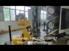 RTAF-AG0204- DUAL-stations- Robot Grinding Machine For Large Size Brass Faucet