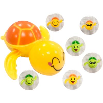 China Wind up QQ expression plastic turtle water animal toy wind up bath tub toys swimming hot sale for sale