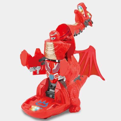 China Wanxiang Electric Deformation Light Cheap Children's Single Head Toy Fire Dragon (With Light And Music) for sale