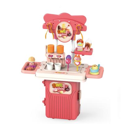 China Role Play Toy Set 4 in 1 Suitcase Candy Store Toy Set Child Pretend Play Toys Education Toy for sale