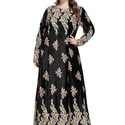 China Modest Abaya Women Maxi Dress SIPO Plus Size Maxi Dress Modest Women Dress Abaya Muslim Casual Kaftan Abaya Long Size Print Dress for sale